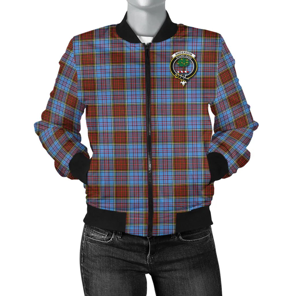 Anderson Modern Tartan Bomber Jacket with Family Crest