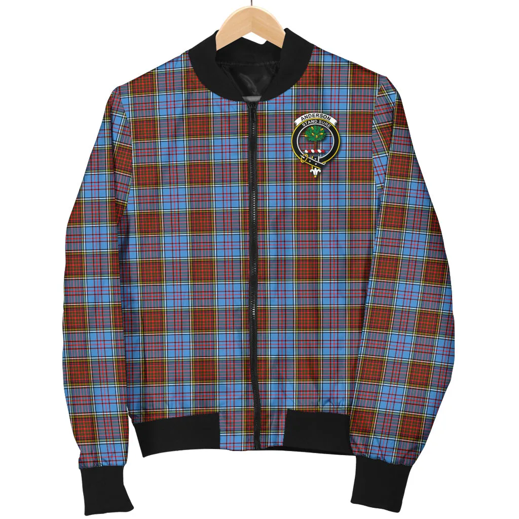 Anderson Modern Tartan Bomber Jacket with Family Crest