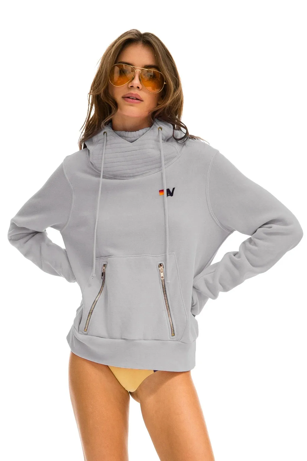 Aviator Nation - Ninja Pullover Hoodie in Light Grey