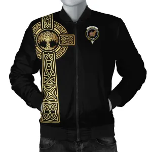 Baillie (Bailey) Clan Bomber Jacket with Golden Celtic Tree Of Life