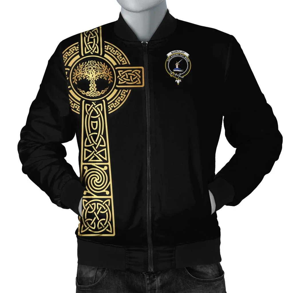 Barclay Clan Bomber Jacket with Golden Celtic Tree Of Life