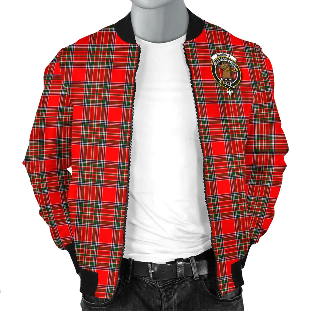 Binning Tartan Bomber Jacket with Family Crest