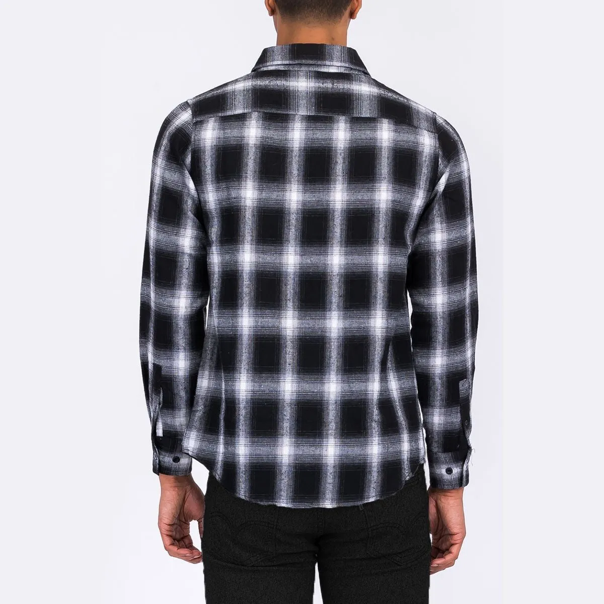 Black Checkered Flannel Shirt