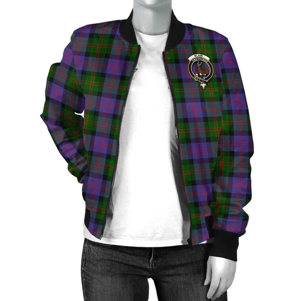 Blair Modern Tartan Bomber Jacket with Family Crest