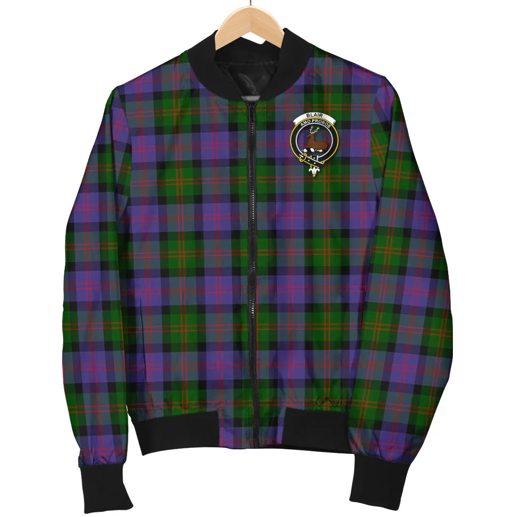 Blair Modern Tartan Bomber Jacket with Family Crest