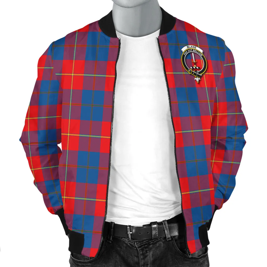 Blane Tartan Bomber Jacket with Family Crest