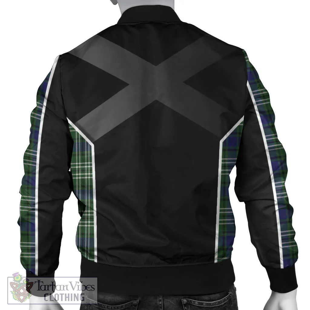 Blyth Tartan Bomber Jacket with Family Crest and Scottish Thistle Vibes Sport Style