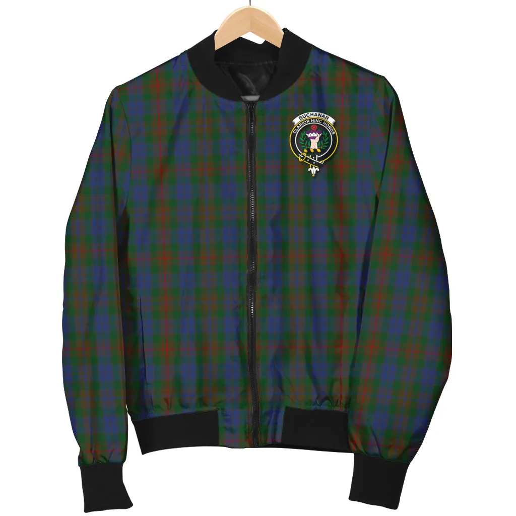 Buchanan Hunting Tartan Bomber Jacket with Family Crest