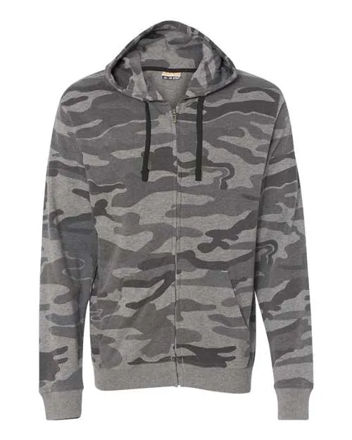 Burnside Men's Camo Full-Zip Hooded Sweatshirt