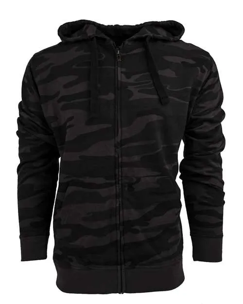 Burnside Men's Camo Full-Zip Hooded Sweatshirt