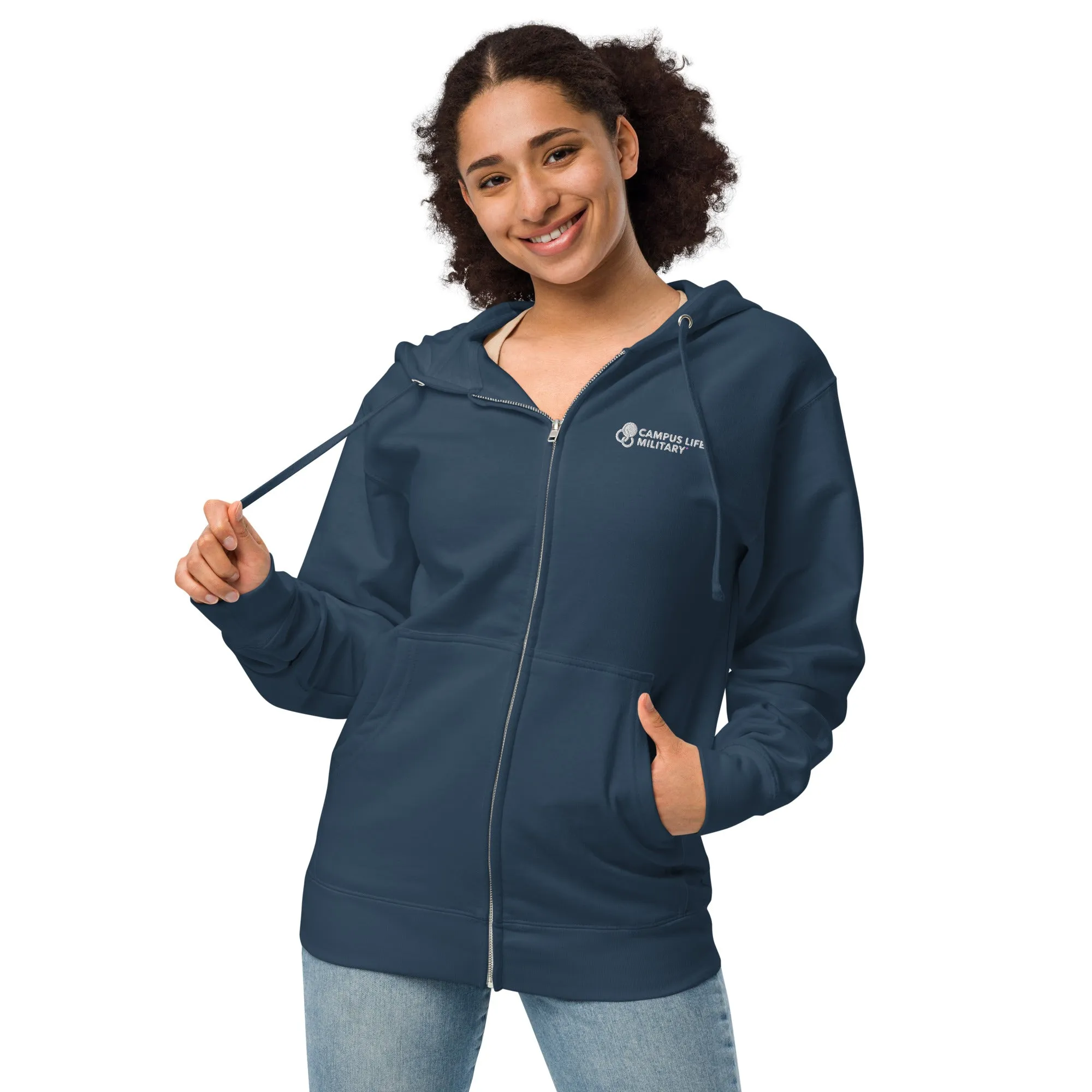 Campus Life Military Unisex fleece zip up hoodie