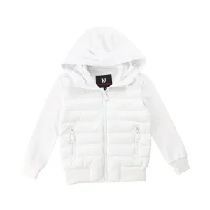 Children's Knit Sweater Puffer Collection - White – Manteau Jr