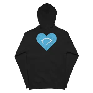 DDPY Heart Unisex fleece zip up hoodie (On Demand Printing)