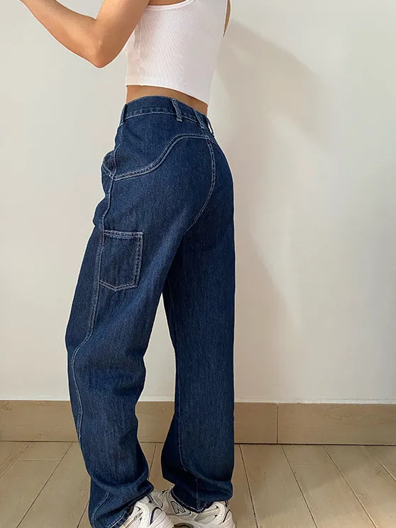 deanwangkt - Retro Builder Baggy Jeans