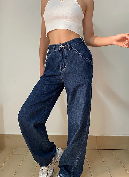 deanwangkt - Retro Builder Baggy Jeans