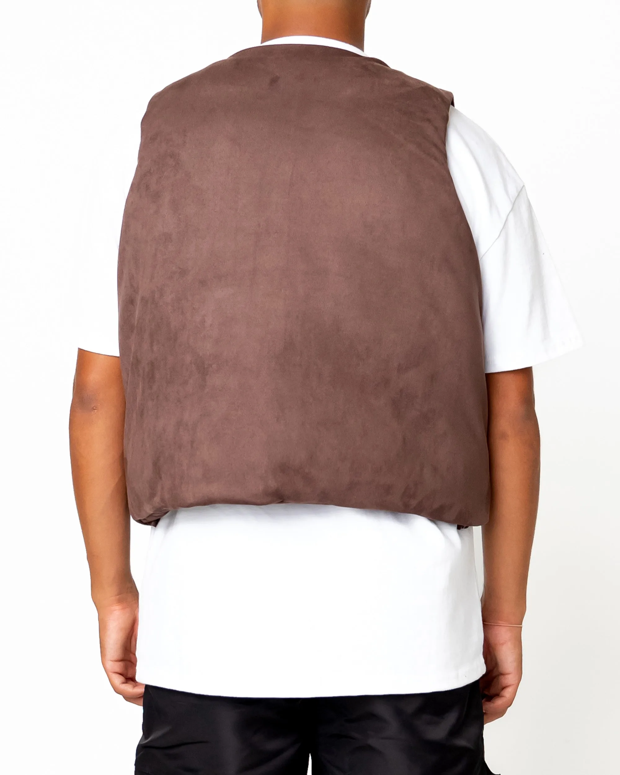 EPTM SUEDE BUBBLE VEST-BROWN