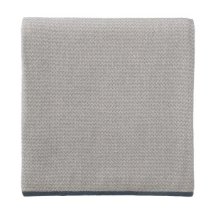 Foligno Cashmere Blanket [Light grey/Cream/Soft teal]