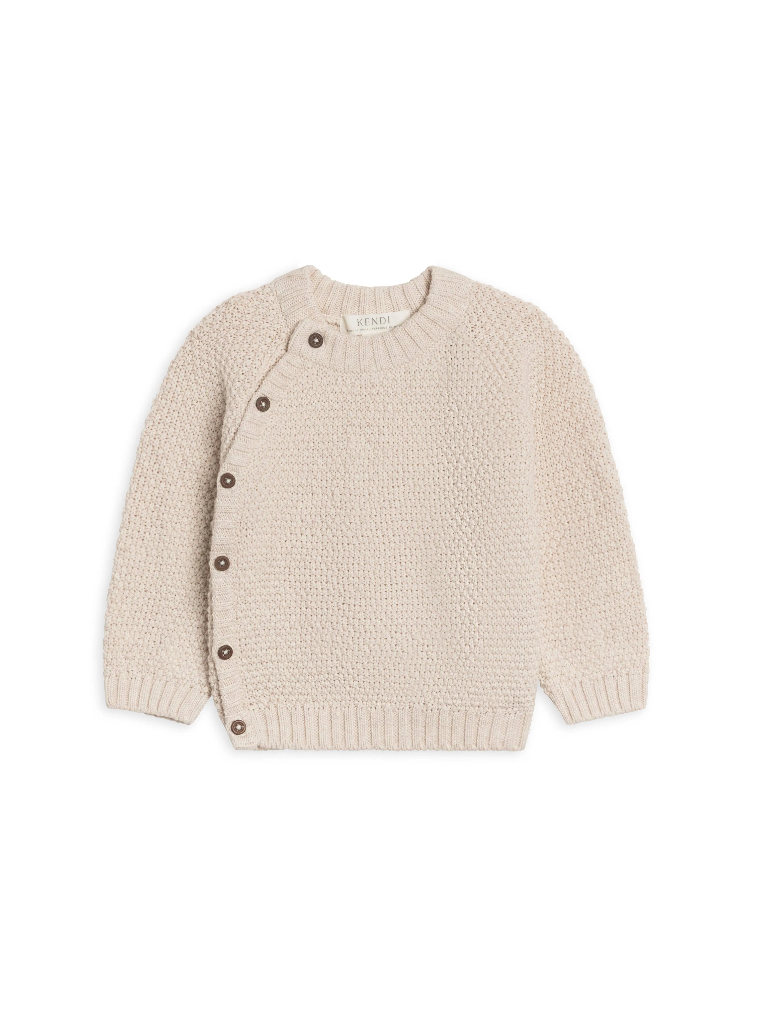 Frankie Seed Stitch Sweater Knit Kimono - Heather Oat