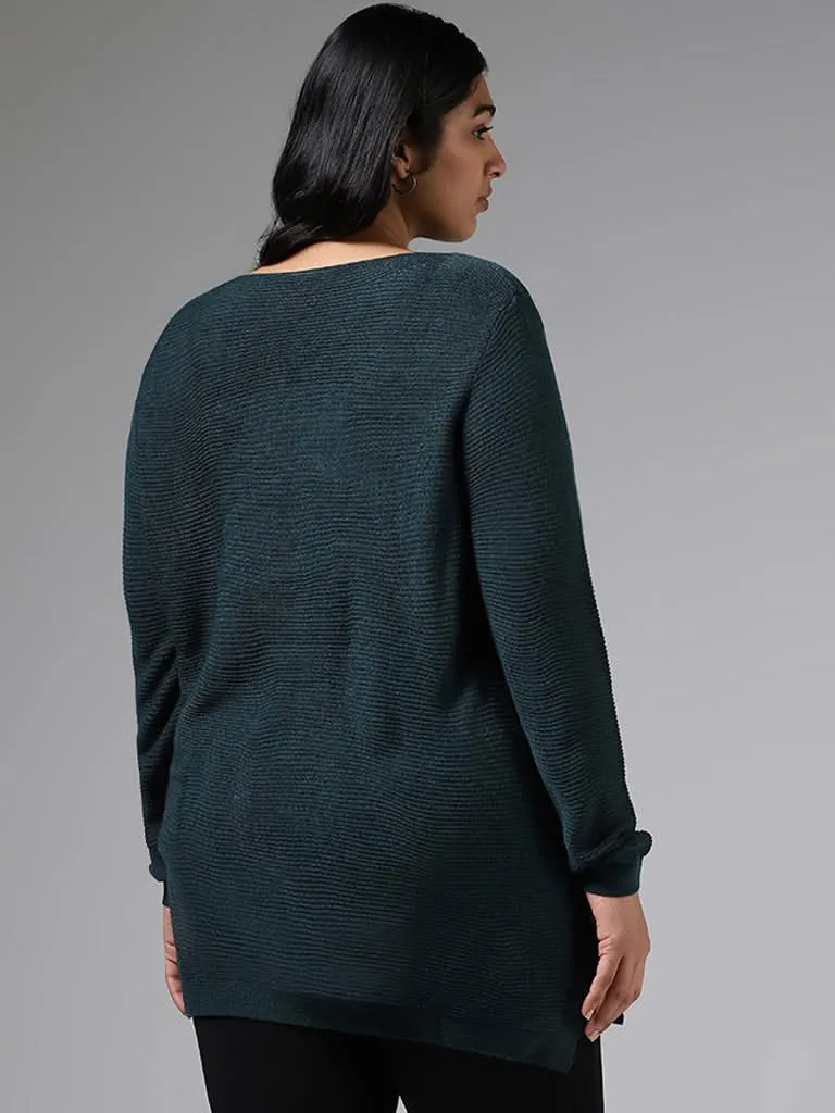 Gia Forest Green Knitted Long Sweater