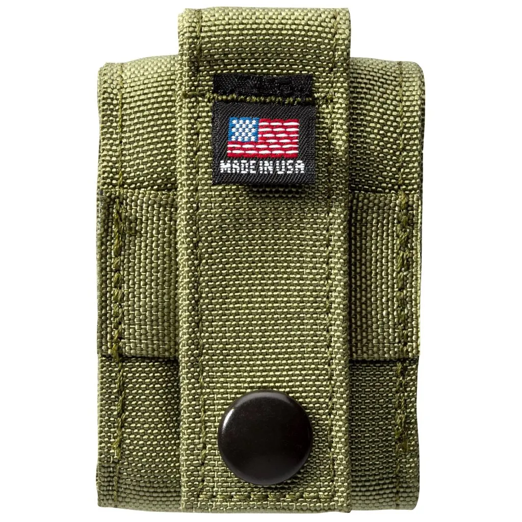 Green Tactical Pouch and Black Crackle Windproof Lighter Gift Set