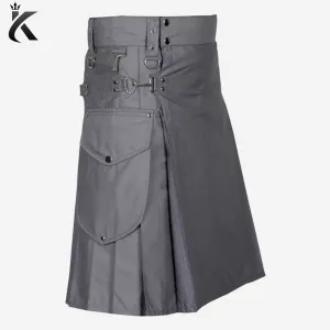 Handmade Scottish Modern Utility Kilt With Cargo Pockets - One Kilt, Endless Possibilities