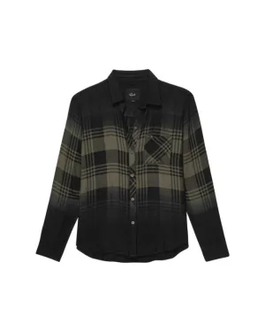 Hunter Olive Black Dip Dye Shirt