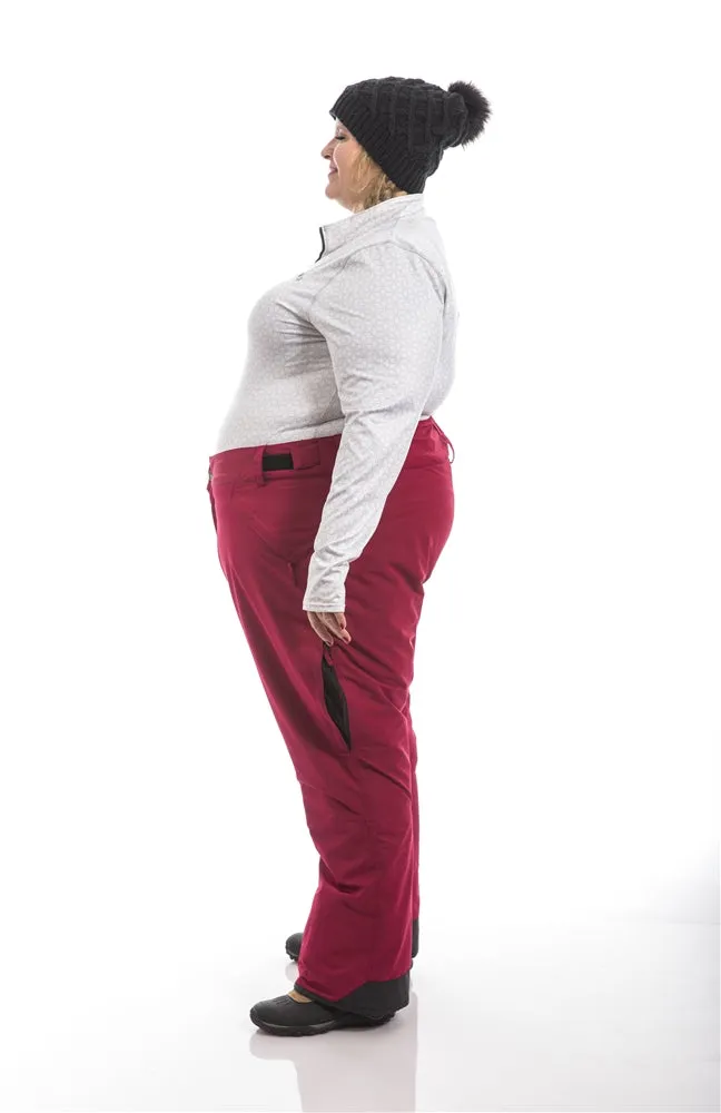 Insulated Plus Size Rider Pants | Wine