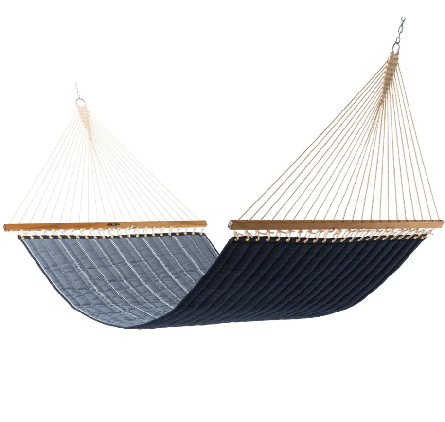 Large Quilted Sunbrella Fabric Hammock - Sunbrella Equal Ink