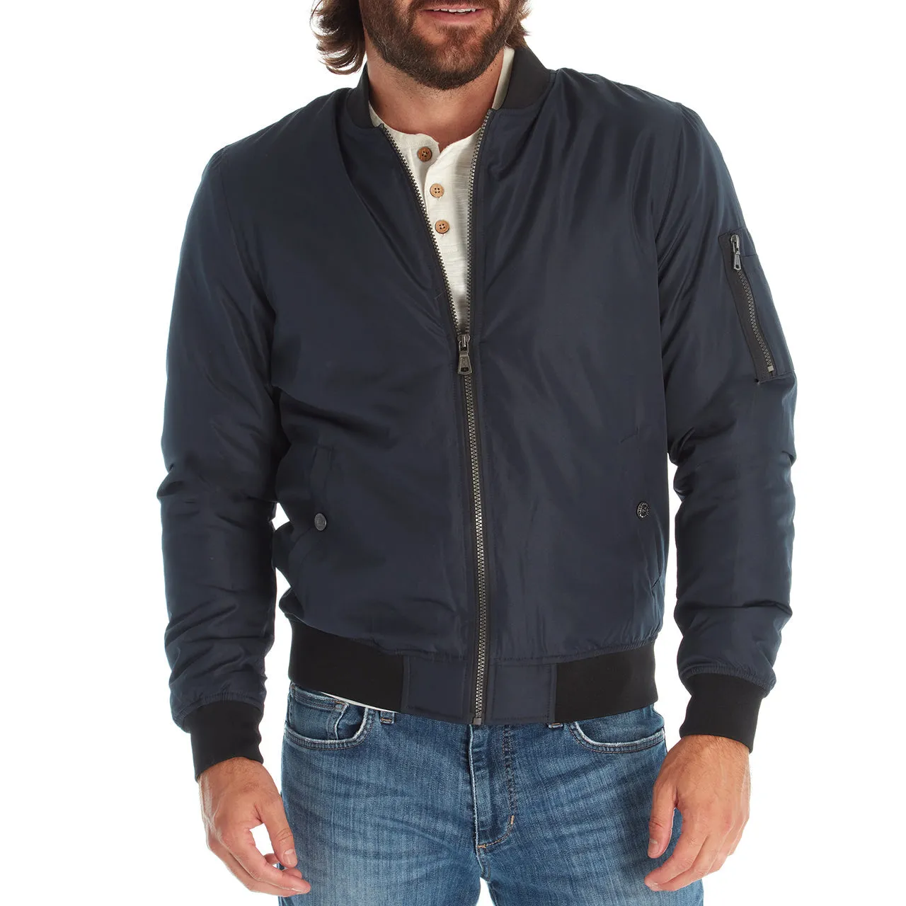 Lewis Sherpa Lined Bomber Jacket