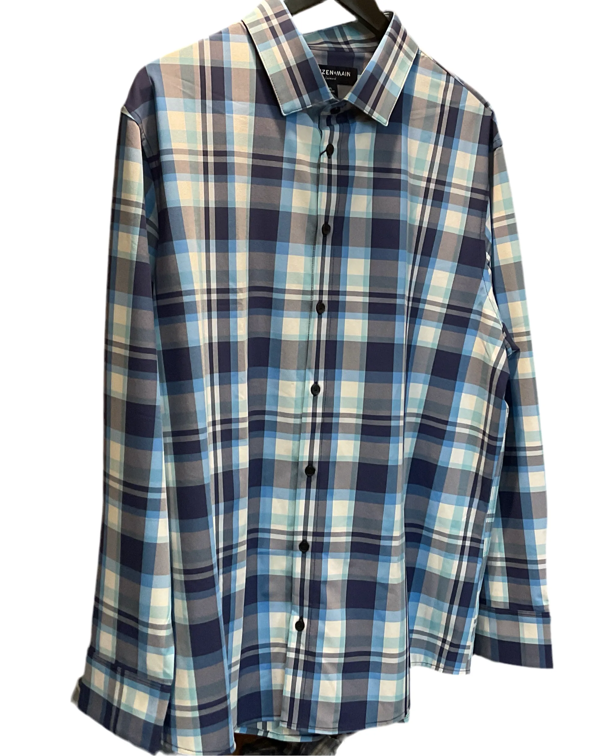 L/S Shirt Leeward navy/aqua-1WS-0510 : CLASSIC-XXL