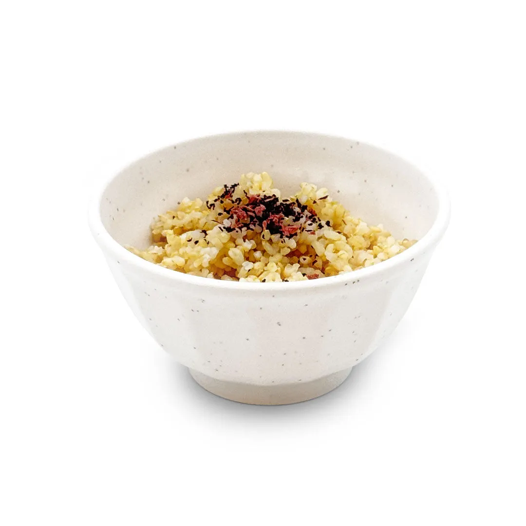 Melamine Kobiki White Grainy Rice Bowl 17 fl oz / 5.4" dia Beveled Design