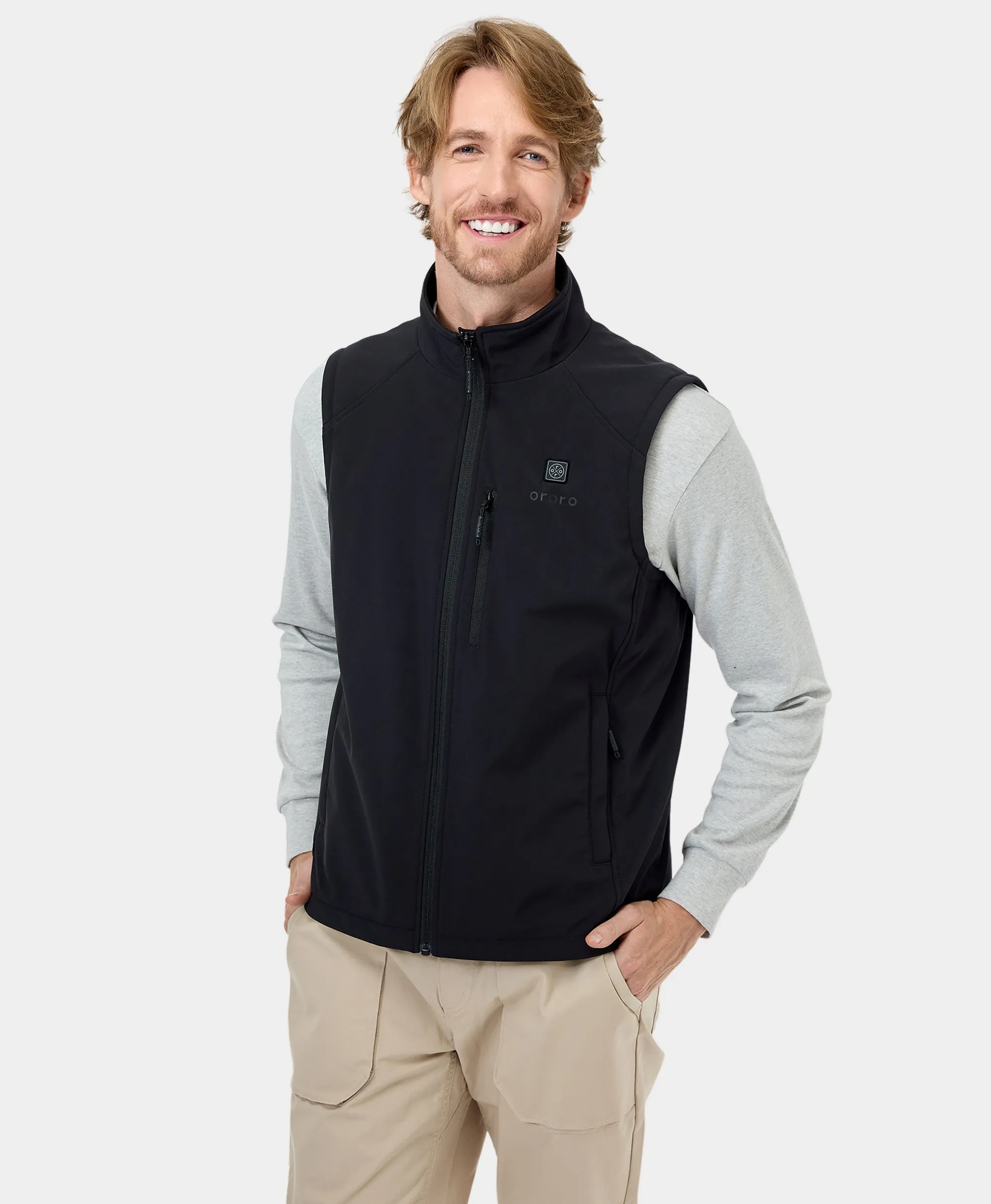 Men's Heated Softshell Vest - Lower Back Heating (Apparel Only)