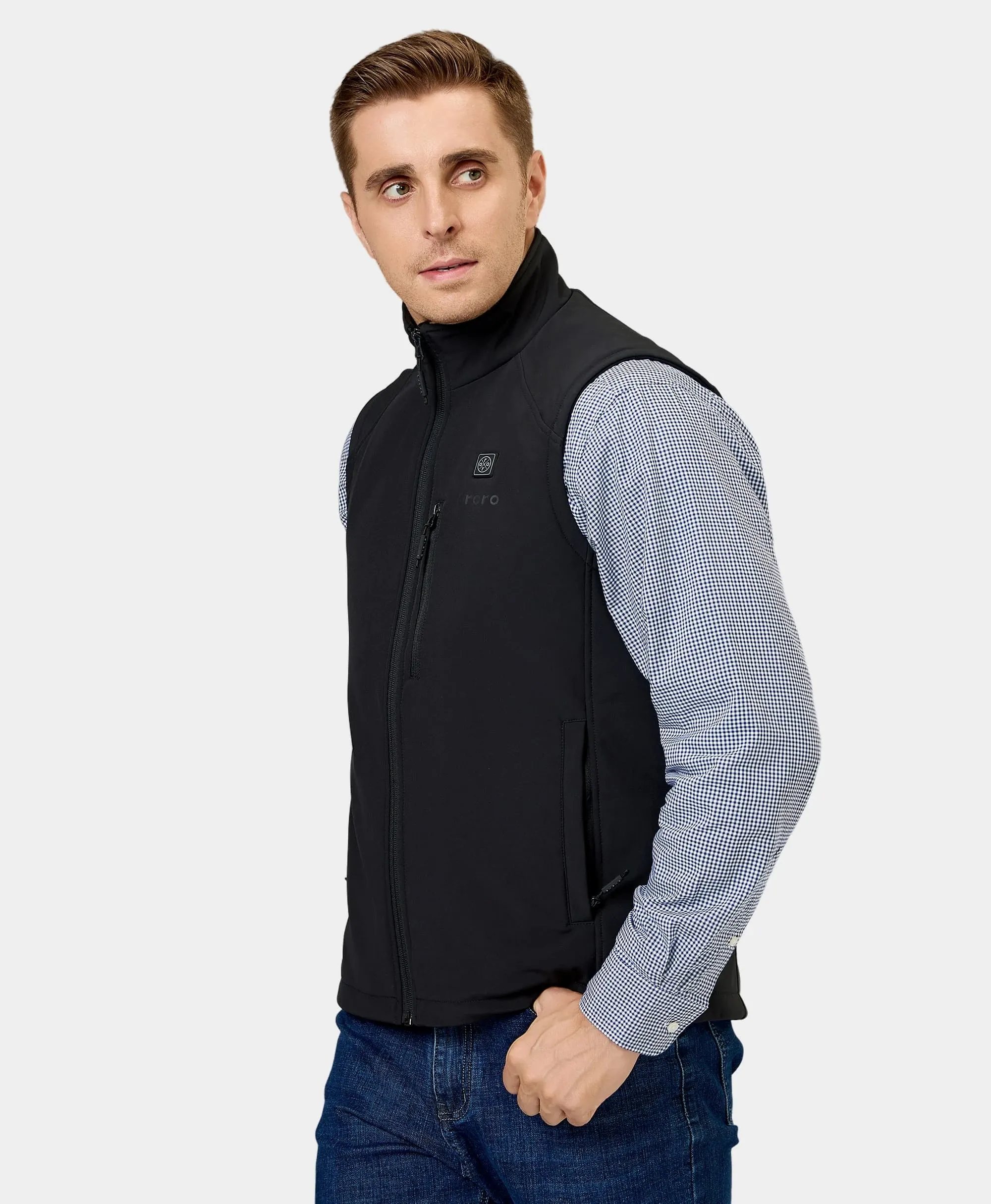 Men's Heated Softshell Vest - Lower Back Heating (Apparel Only)