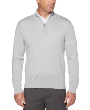 Mens Merino Wool 1/4 Zip Sweater