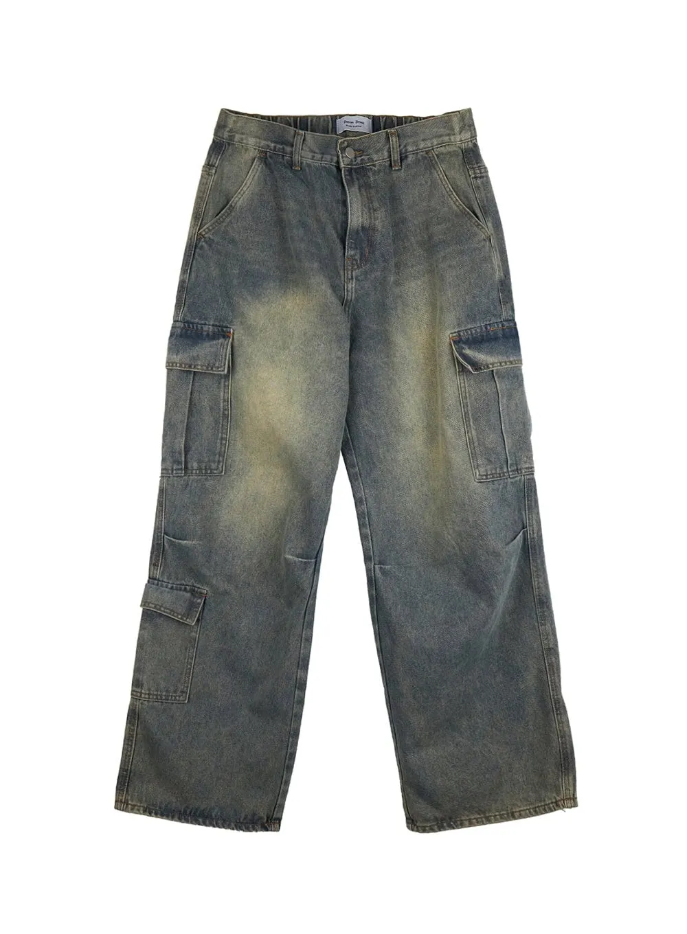 Men's Wide-Leg Cargo Jeans IN426