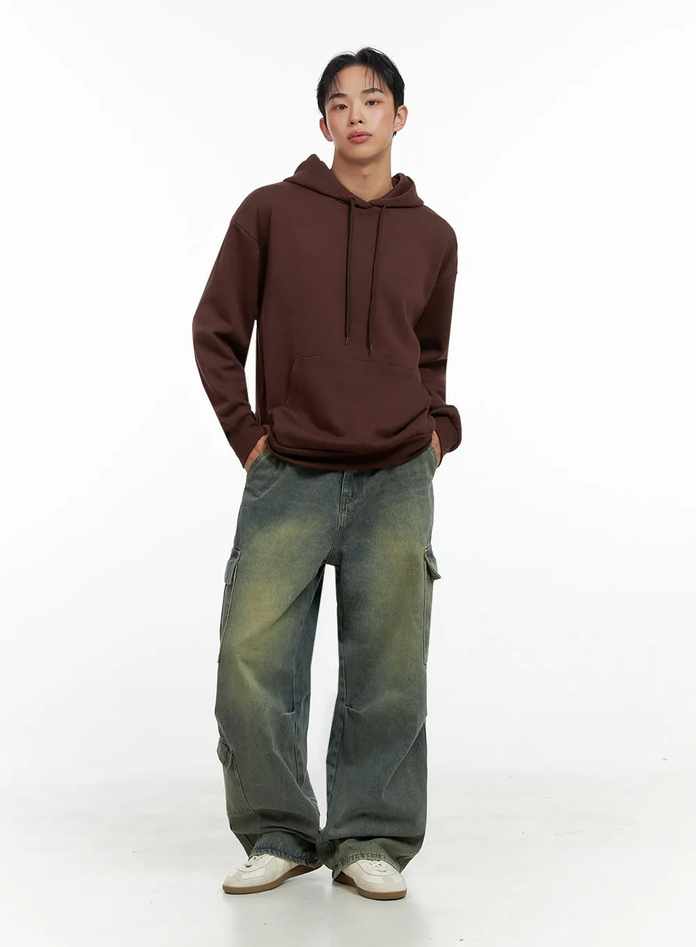 Men's Wide-Leg Cargo Jeans IN426