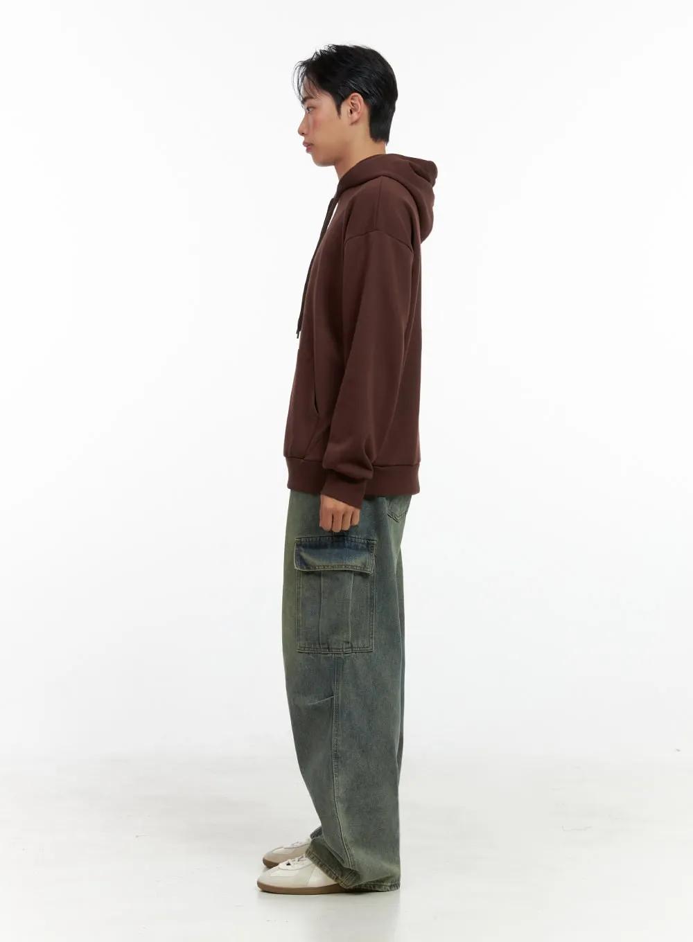 Men's Wide-Leg Cargo Jeans IN426