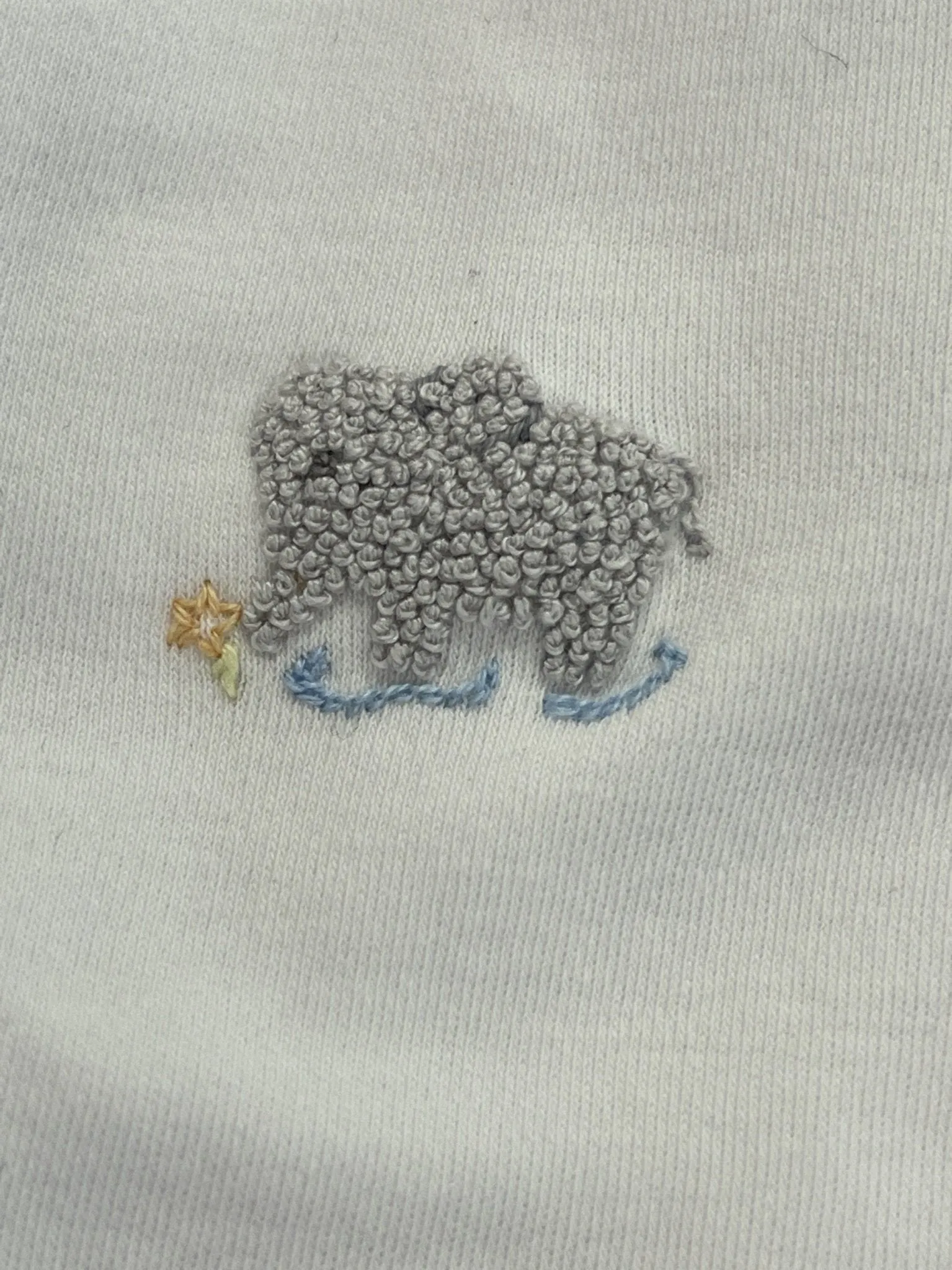 Mudpie Infant Boys French Knot Elephant Sleep Gown