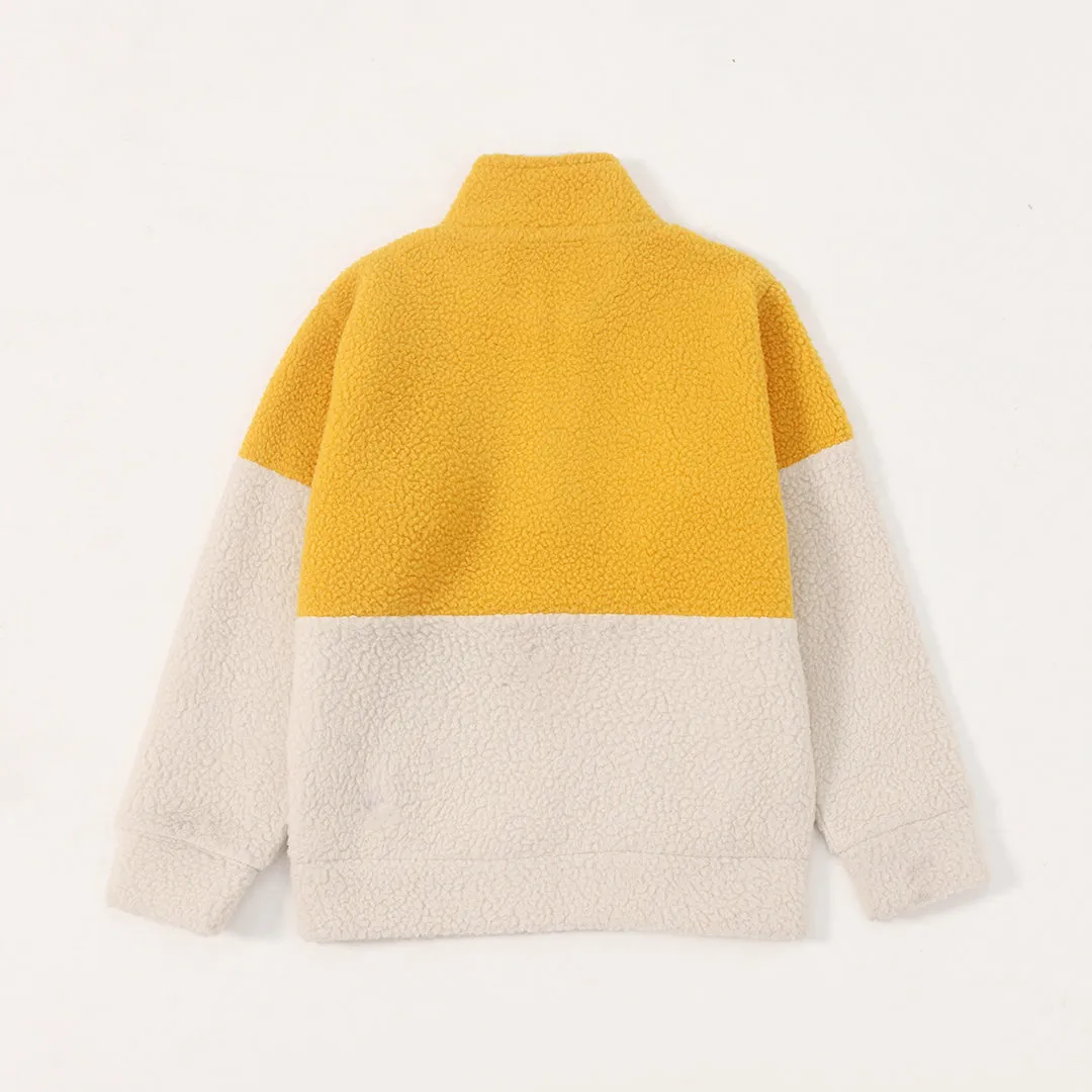 Mustard Sherpa Quarter Zipper