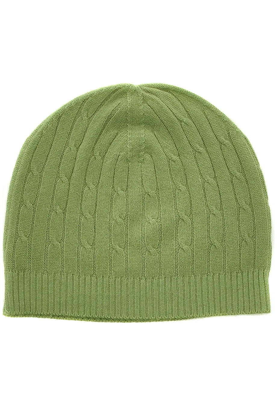 NEPAL Green Knit Cashmere Woman Beanie