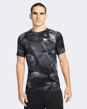 Nike Np Df Camo Men Training T-Shirt Black/Coconut Milk