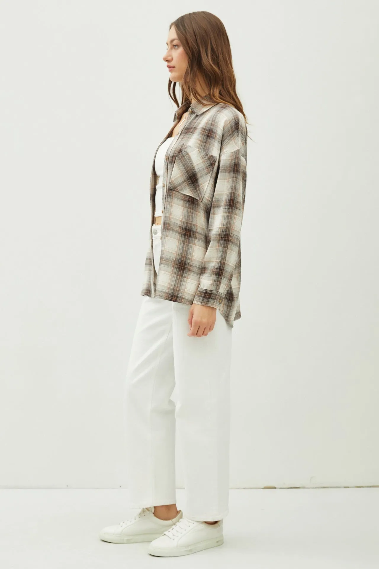 Pierce Plaid Flannel Button Down Shirt- 2 Colors!