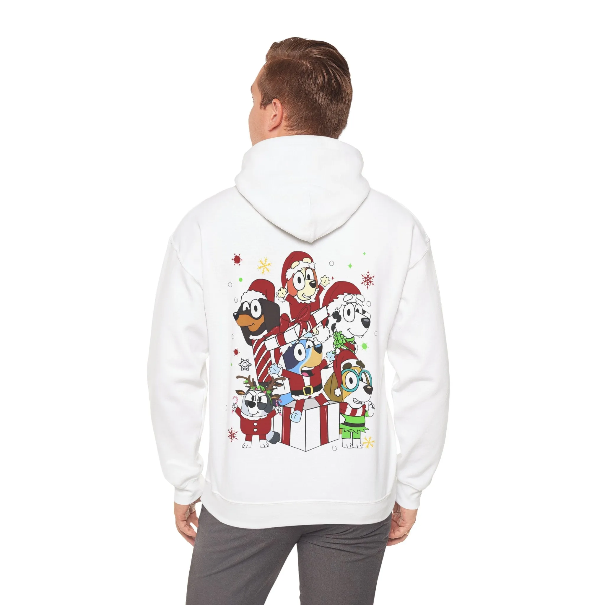 Princess Grace Festive Animal Friends Hoodie – Unisex Heavy Blend™ Sweatshirt for Holiday Cheer