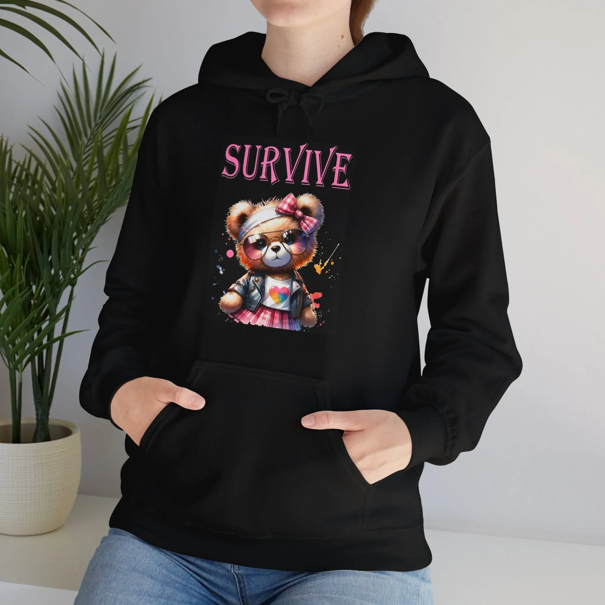 Princess Grace Survive Bear Hoodie - Unisex Heavy Blend™ Sweatshirt