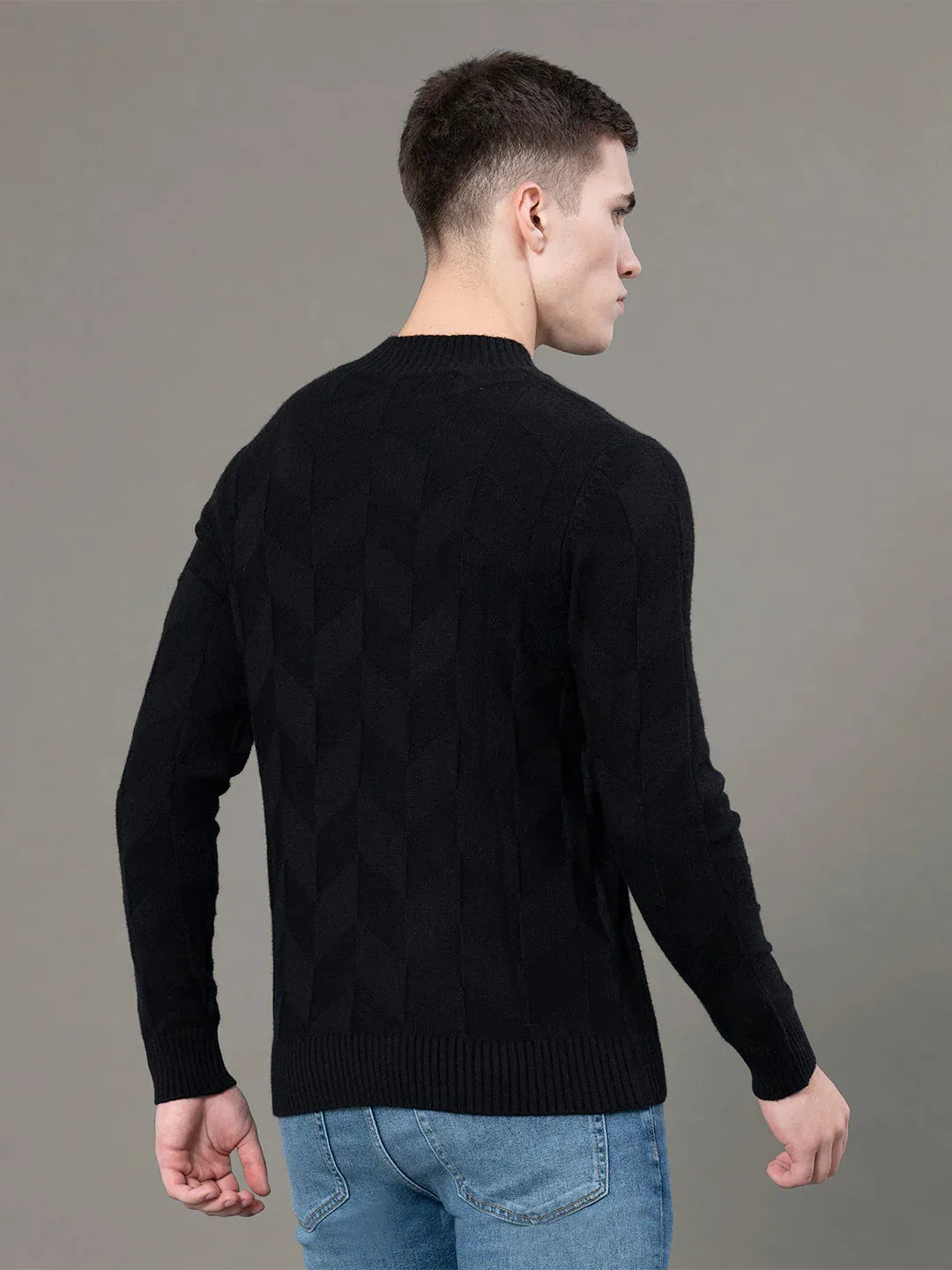 RedTape Solid Sweater for Men | Essential Comfort for Every Day