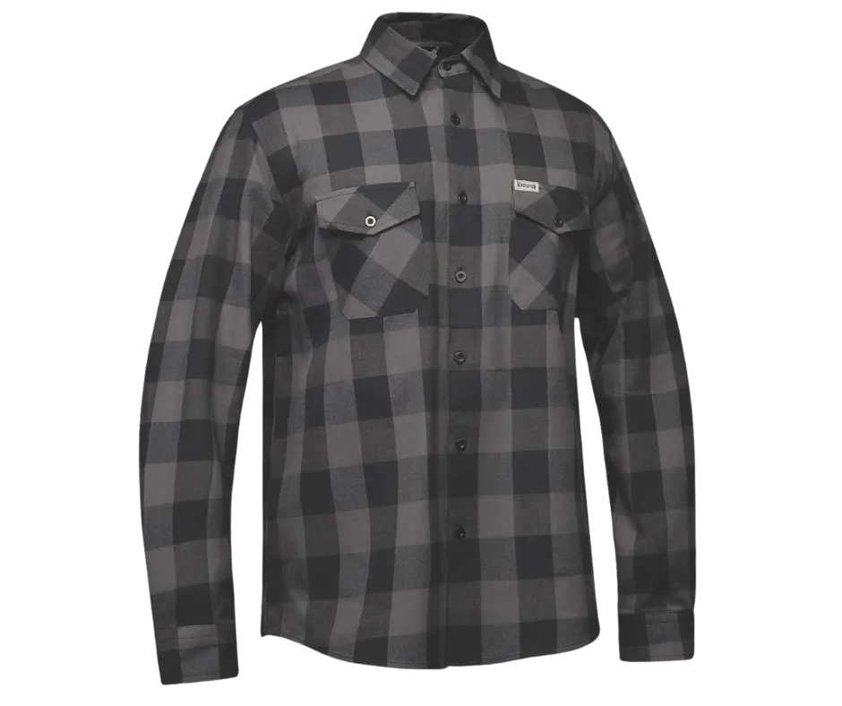 Revolution Gear Plaid Black and Grey Flannel Shirt