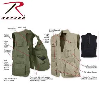 ROTHCO PLAINCLOTHES CONCEALED CARRY VEST - BLACK