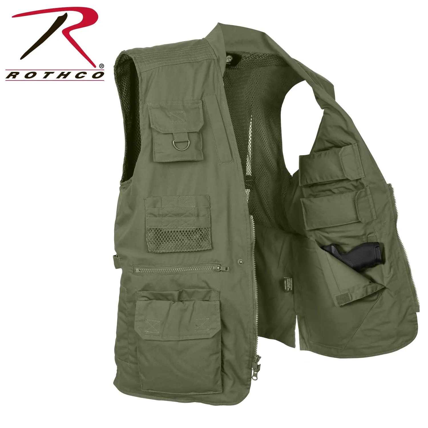 ROTHCO PLAINCLOTHES CONCEALED CARRY VEST - OLIVE DRAB