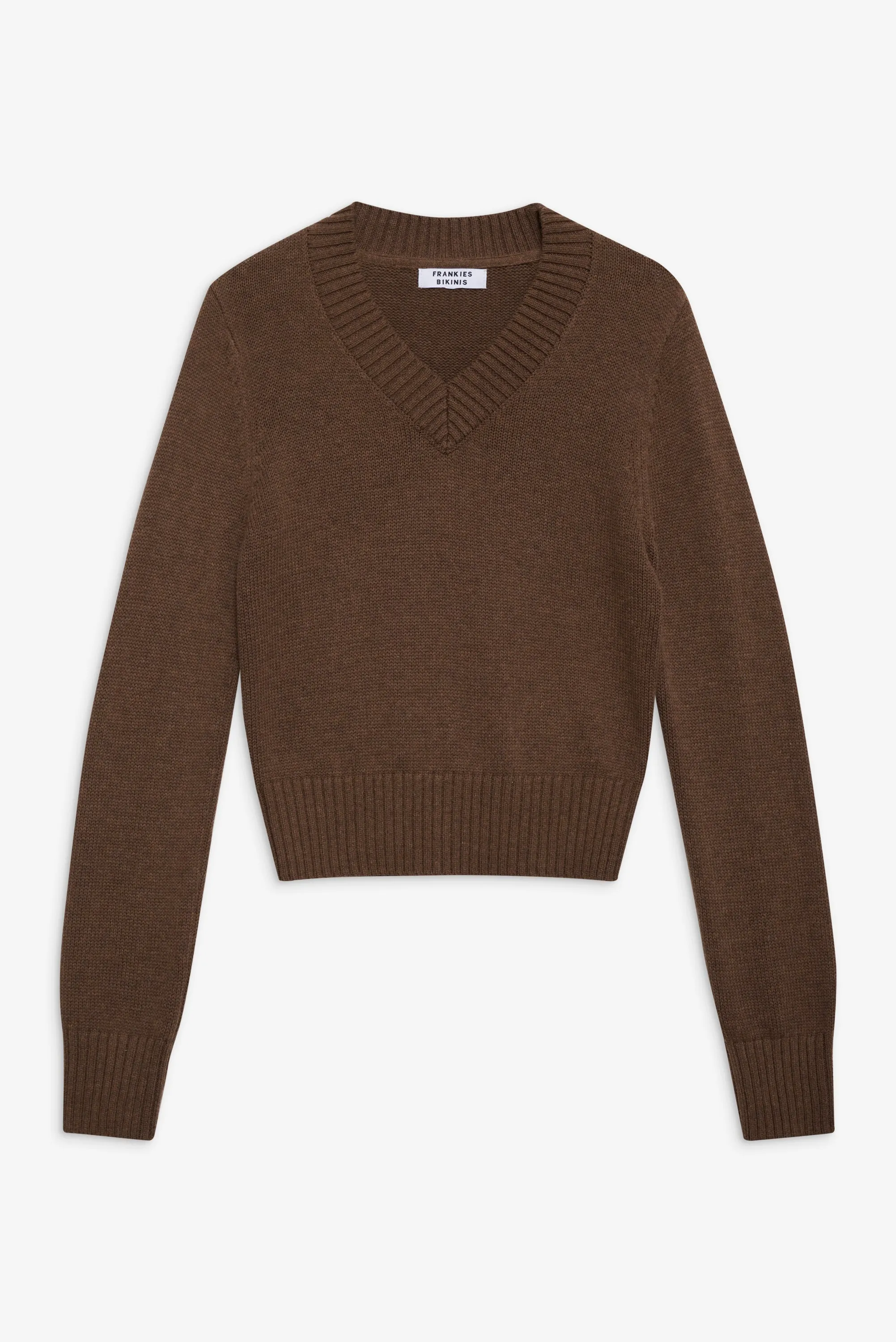 Rowe V Neck Knit Sweater - Maple