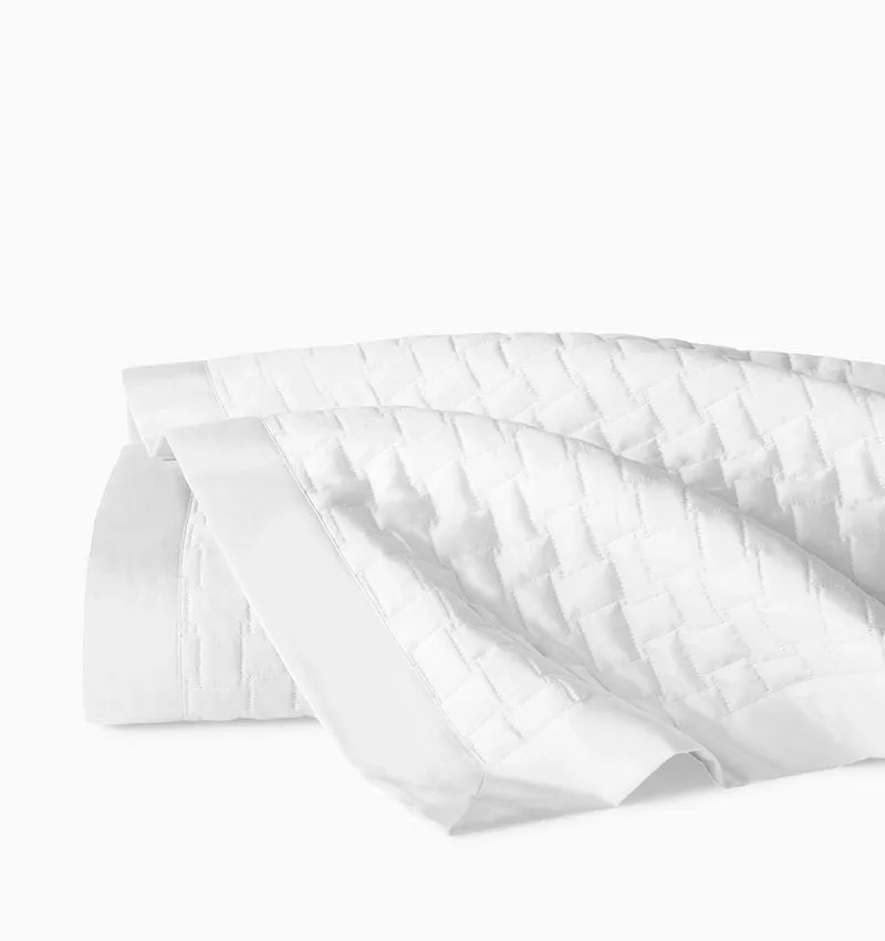 Sampietrini White Quilted Coverlets by Sferra